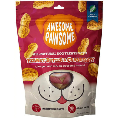 Awesome Pawsome Peanut Butter & Cranberry Dog Treats 3oz - Talis Us