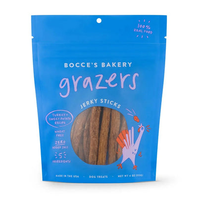 Bocce's Bakery 4oz Turkey Grazers Jerky Sticks Dog Treats - Talis Us