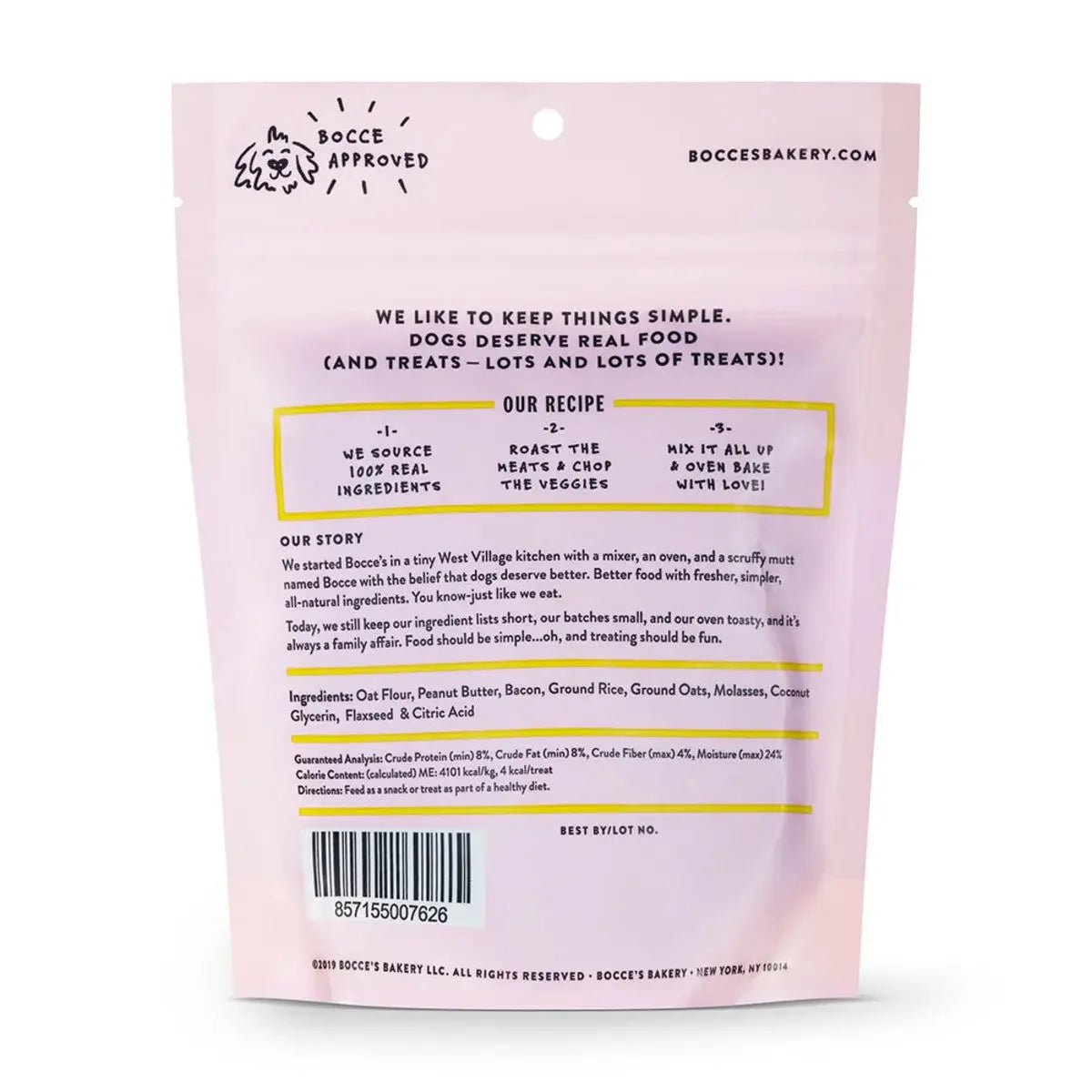 Bocce's Bakery Bac'N Nutty 6oz Training Bites Dog Treats - Talis Us