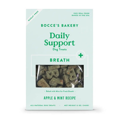 Bocce's Bakery Daily Support Breath 12oz Functional Biscuit Boxes Dog Treats - Talis Us