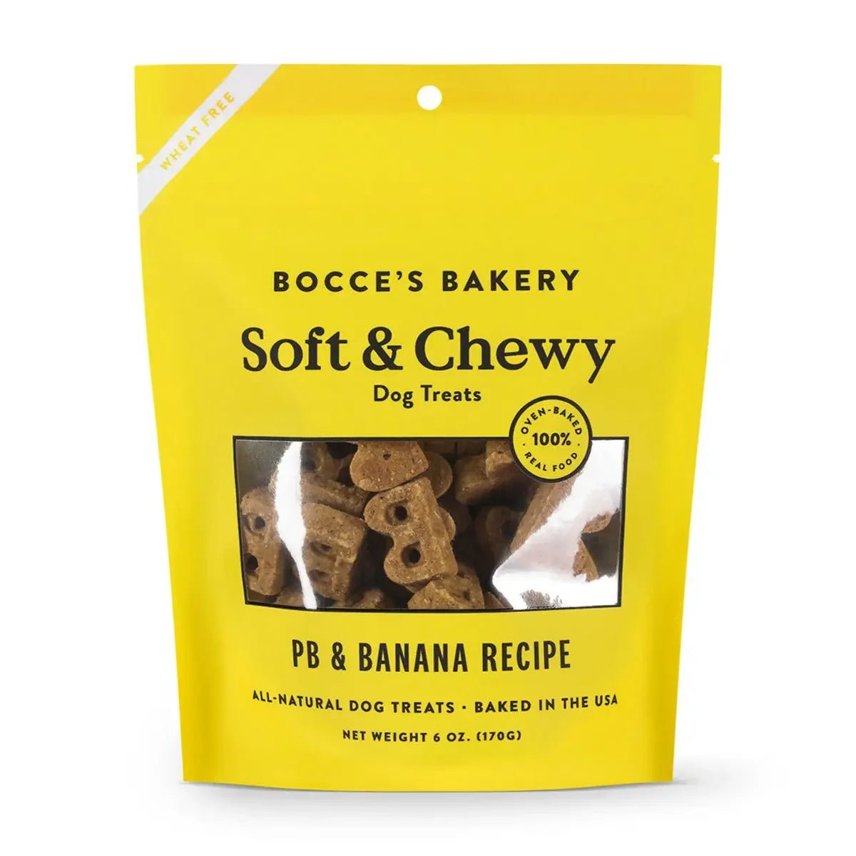 Bocce's Bakery Peanut Butter & Banana 6oz Soft & Chewy Dog Treats - Talis Us