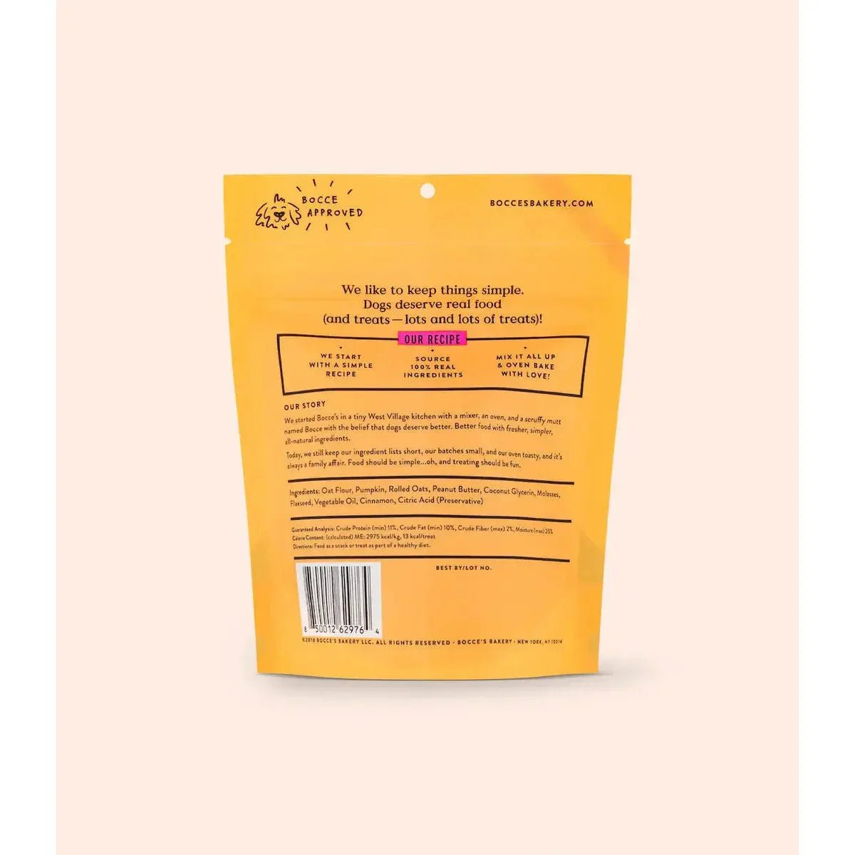 Bocce's Bakery Pumpk'n Spice 6oz Soft & Chewy Dog Treats - Talis Us