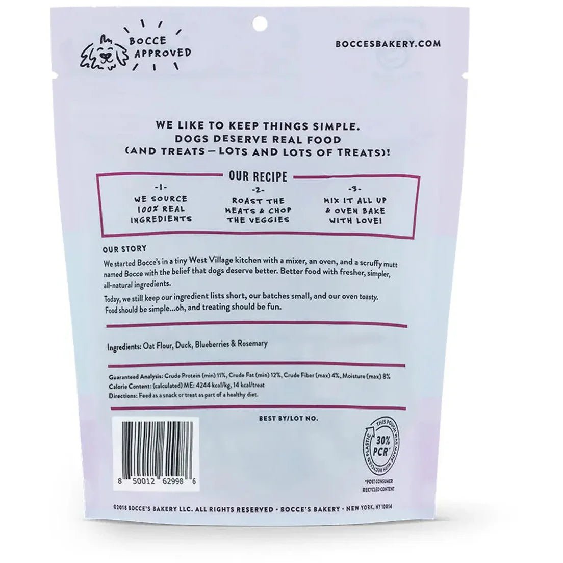 Bocce's Bakery Quack Quack Quack 5oz Biscuit Bags Dog Treats - Talis Us