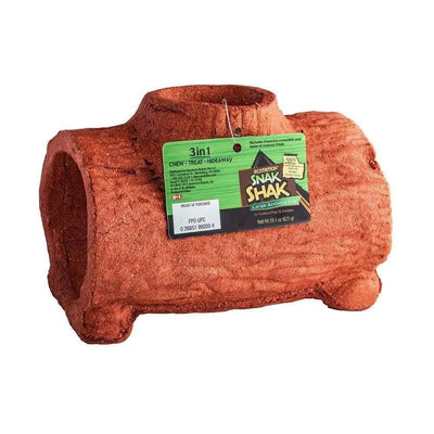 eCOTRITION Snak Shak Log for Small Animals Brown Ecotrition