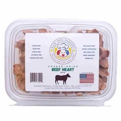 Raw Dog Barkery Beef Heart Freeze - Dried Dog Treats - Talis Us