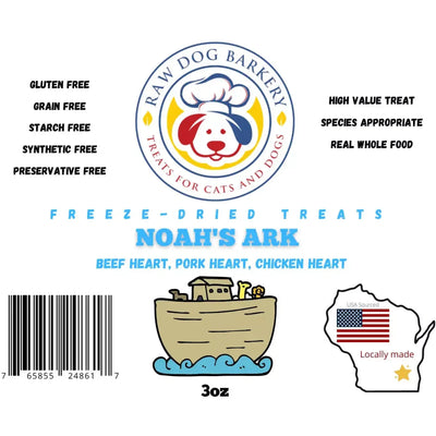 Raw Dog Barkery Noah's Ark Hearts Whole Freeze - Dried Dog Treats - Talis Us