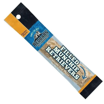 Redbarn Munchie Retriever Peanut Butter dog chew in packaging for premium dog treats
