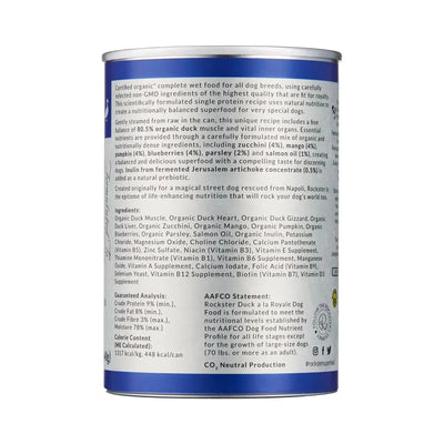 Rockster Duck A La Royale Wet Dog Food 12 / 12 oz - Talis Us