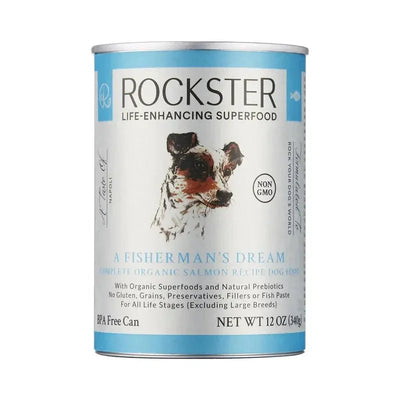 Rockster Fisherman's Dream Organic Salmon Wet Dog Food 12 / 12 oz - Talis Us