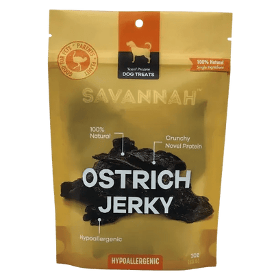 Savannah - Tasty Ostrich Jerky. Protein & Iron - rich, Natural Dog Chew Treat - Talis Us