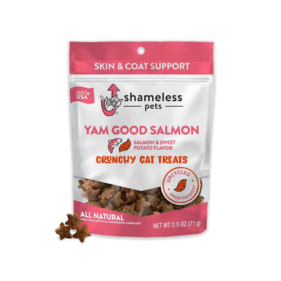 Shameless Pets Yam Good Salmon Crunchy Cat Treats - Talis Us