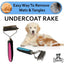Advertisement shows Talis Us Pet Dematting Comb for Dogs with Ergonomic Handle. Dog and cat lying together, text reads: Easy Way To Remove Mats & Tangles. Features two grooming tools, including a Talis Us dematting comb.