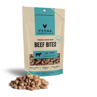 Vital Essentials® Freeze - Dried Beef Bites Dog Treats - Talis Us